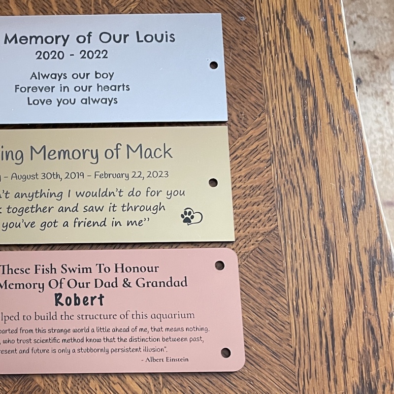 Memorial plaque in remembrance Dog Cat Pet plaque with photograph personalised custom size memorial plaques 15 x 25 cm 5.9 x 9.84 inch various colours