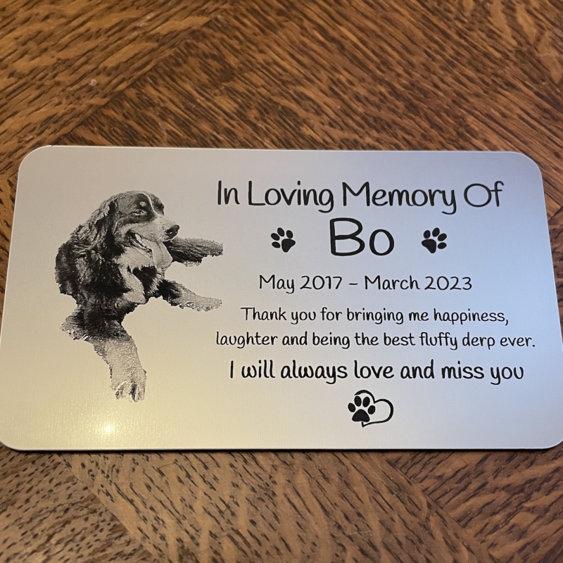 Custom sized memorial plaque with or without photo personalised send us detail for quote various colours