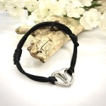 Cremation Ashes Urn Bracelet Rope Style with Heart connector personalised with your own words or design