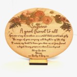 Celebrations Friends Plaque Keepsake in Solid Maple Wood with Stand Personalised with your own words