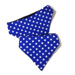 Dog Bandana Soft Fabric & adjustable - Navy Blue Polka Dot