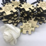 Keepsakes Personalised Solid Wood Jigsaw Pieces Keepsakes for Remembering loved ones ONE side engraved