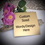 Metallic Gold Coloured Plaque Personalised Custom Size