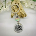 Personalised Keyring with Pastel Sparkle Bead Design - I STILL FALL IN LOVE WITH YOU EVERYDAY