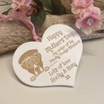Pawky Blinders Personalised for Mothers Day White Heart Keepsake