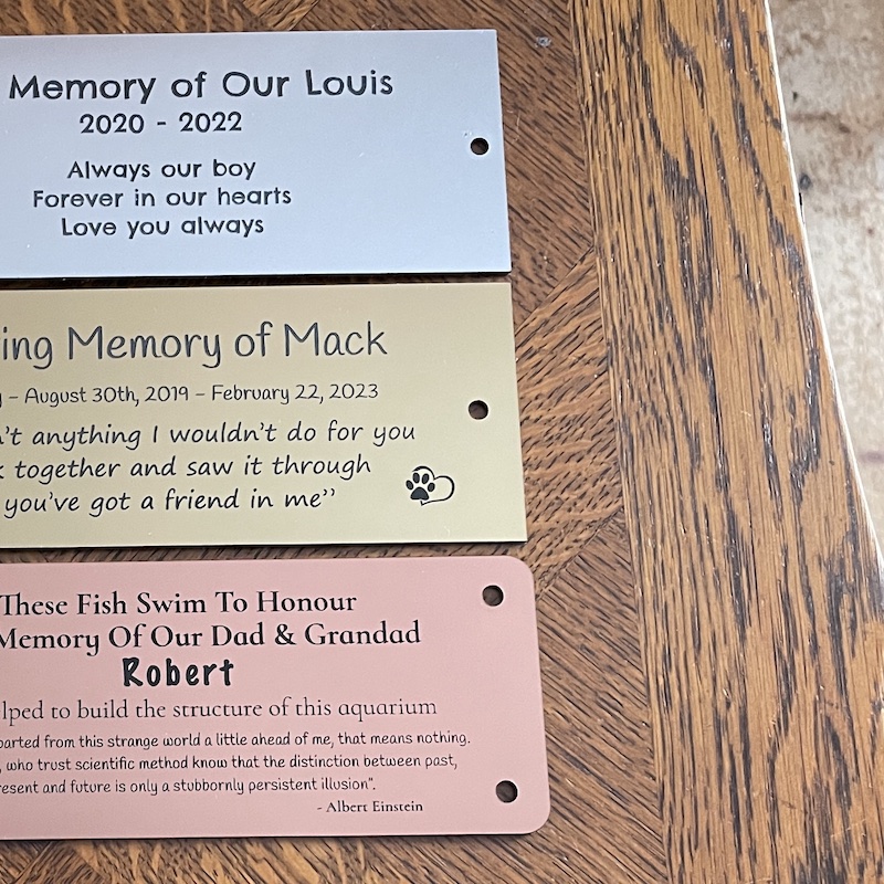 Memorial Plaque in Remembrance Dog Cat Pet Plaque with Photograph Personalised 15 x 9.5 cm / 6 x 3.75 inch - we also offer custom sizes