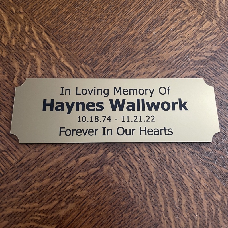 In Memory of Remembrance Outdoor Bench Plaque Personalised 15cm x 4 or 5cm