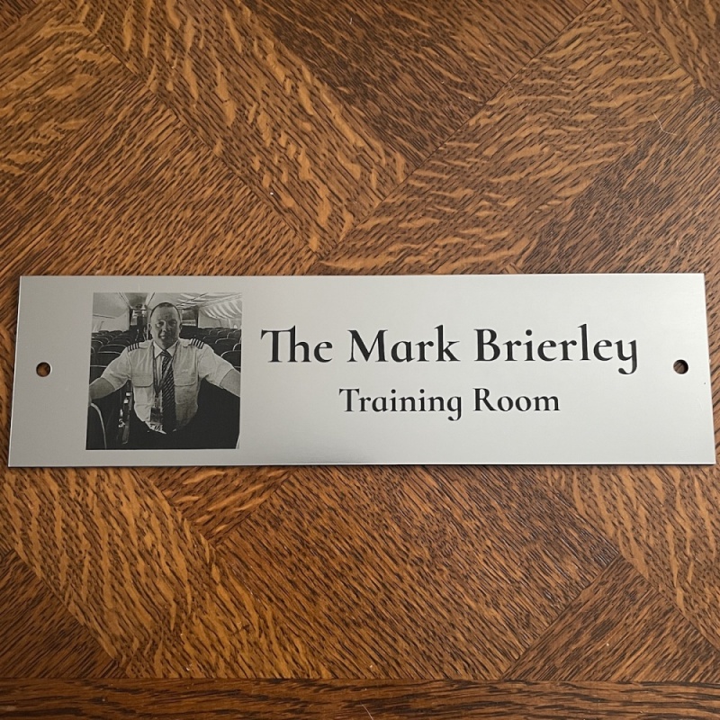Memorial Plaque in Remembrance Outdoor Bench Plaque with Photograph Personalised 25 x 7cm / 9.84 x 2.75 inch- we also offer custom sizes