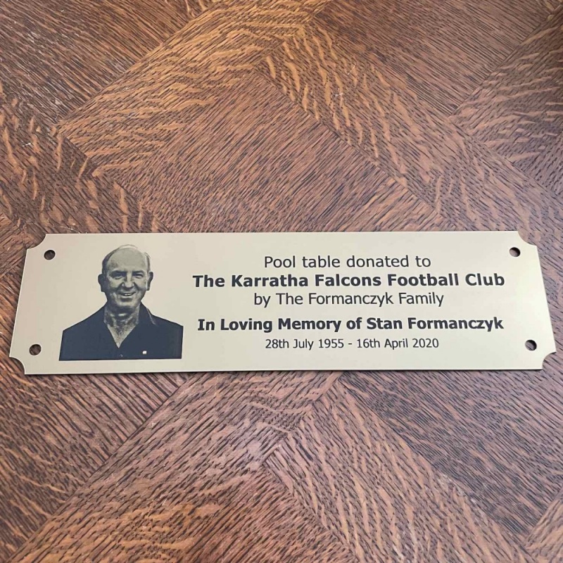 Memorial plaque in remembrance outdoor bench plaque with photograph personalised 25 x 7cm 9.84 x 2.75 inch various colours we also offer custom sizes
