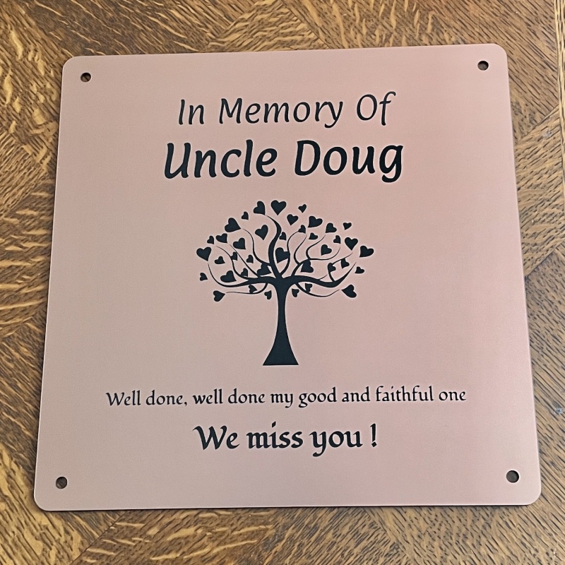 Custom Sizes Memorial plaque in remembrance plaque with photograph personalised custom size memorial plaques in centimetres various colours