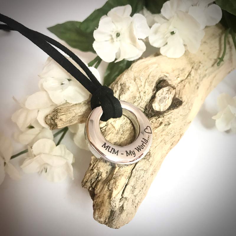 Cremation Ashes Urn Round Circle Shaped Pendent for keepsake, necklace or bracelet personalised with your own words or design