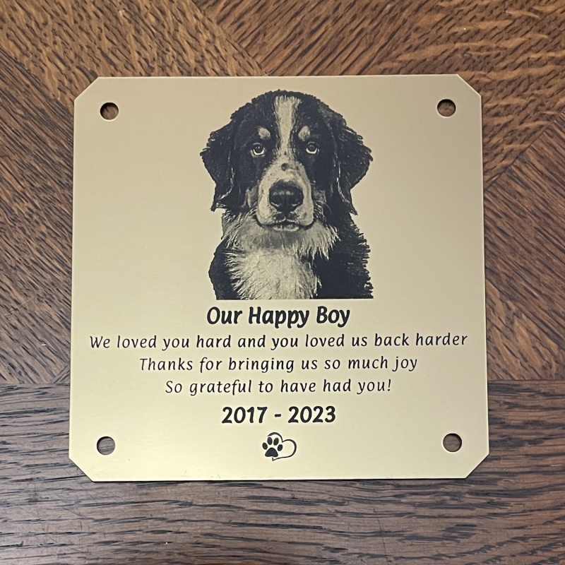 Memorial plaque in remembrance plaque with photograph personalised custom size memorial plaques 12 x 12 cm 4.72 x 4.72 inch various colours