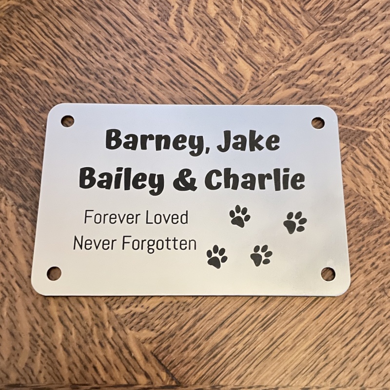 Memorial plaque in remembrance plaque with photograph personalised custom size memorial plaques 13 x 7.5 cm 5 x 3 inch various colours