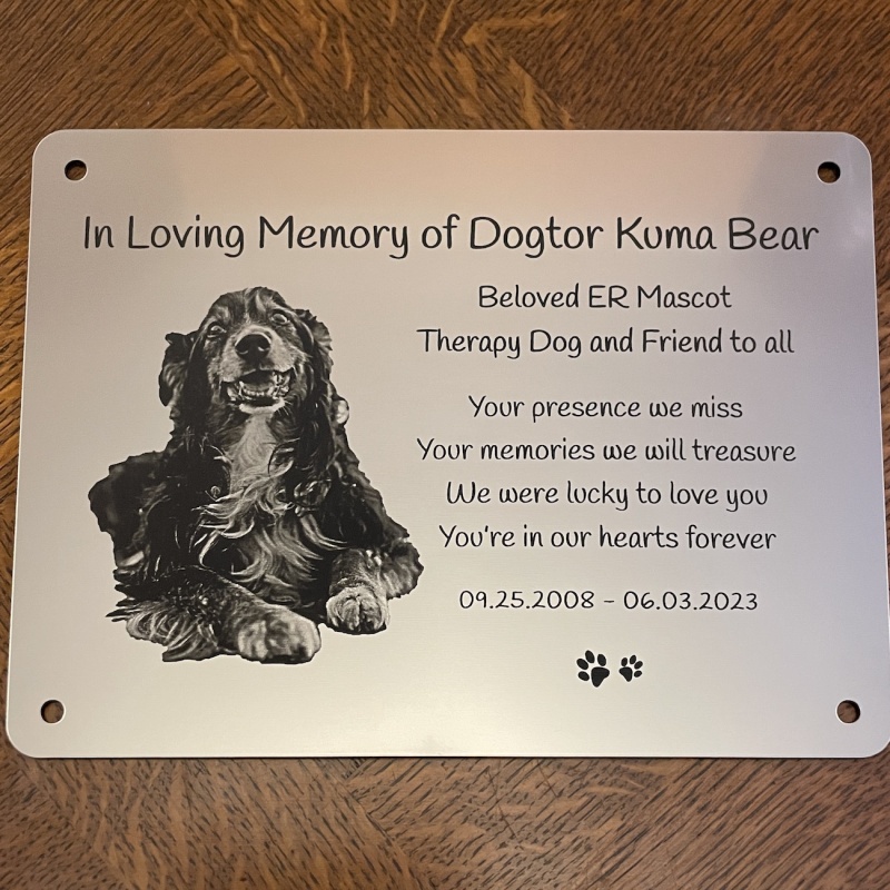 Memorial plaque in remembrance Dog Cat Pet plaque with photograph personalised custom size memorial plaques 20 x 15 cm 7.87 x 5.9 inch various colours