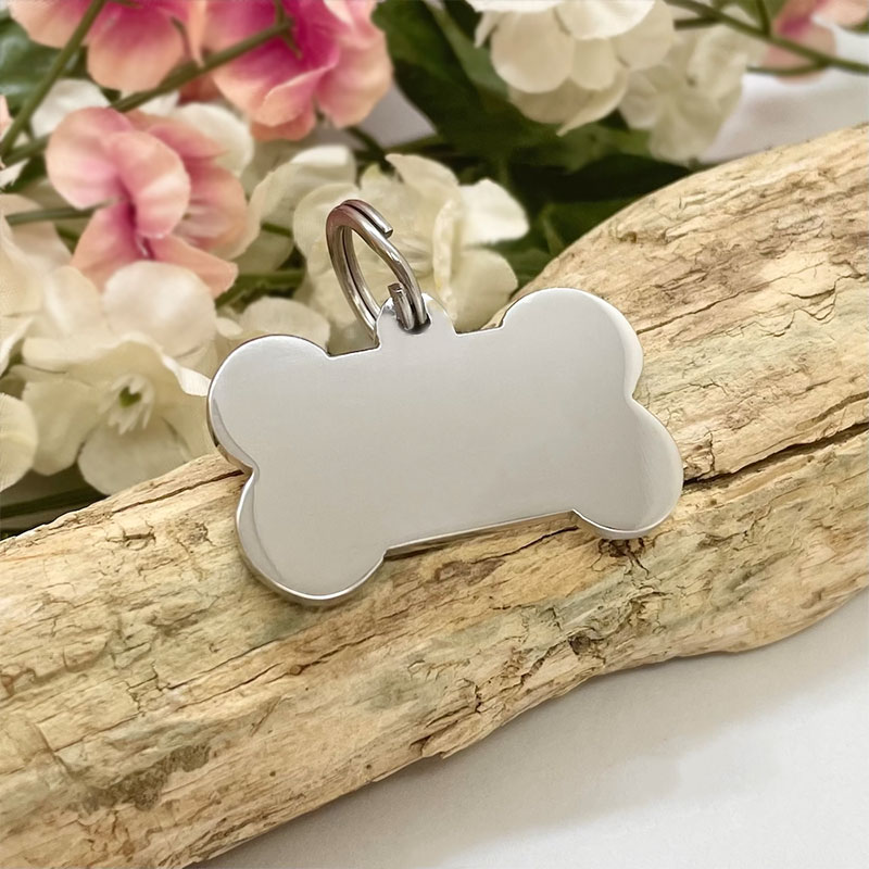 Blank design your own - Personalised Bone Shaped 40mm Stainless Steel Dog ID Tag