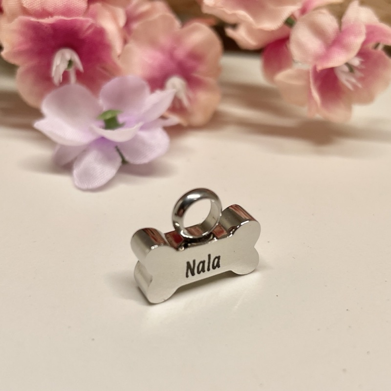 Cremation Ashes Urn Dog Bone Shaped Small for Pet keepsake, necklace or bracelet personalised with your own words or design