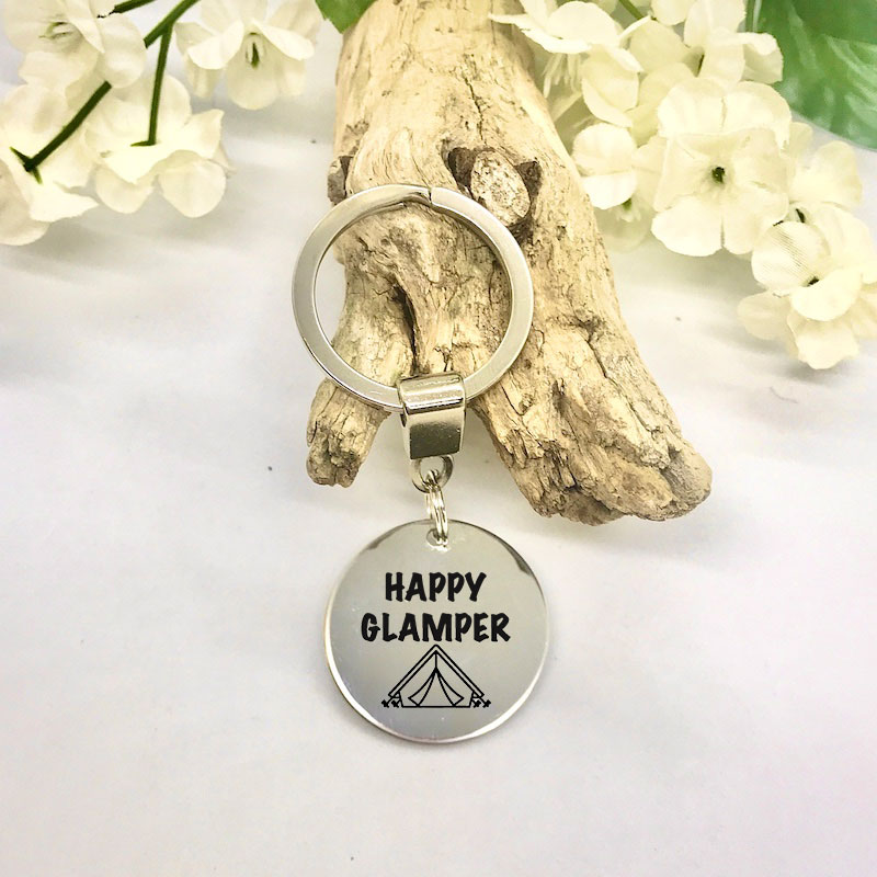 Personalised Key Ring HAPPY GLAMPER