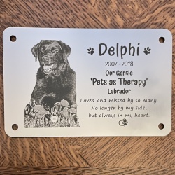 Memorial plaque in remembrance Dog Cat Pet plaque with photograph personalised 15 x 9.5 cm  6 x 3.75 inch various colours we also offer custom sizes