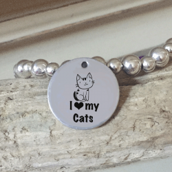 I Love my Cats - Personalised Jewellery Disc