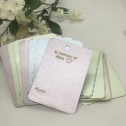 Personalised Note-lets for Remembering a loved one in 4 lovely pastel pearlised colours